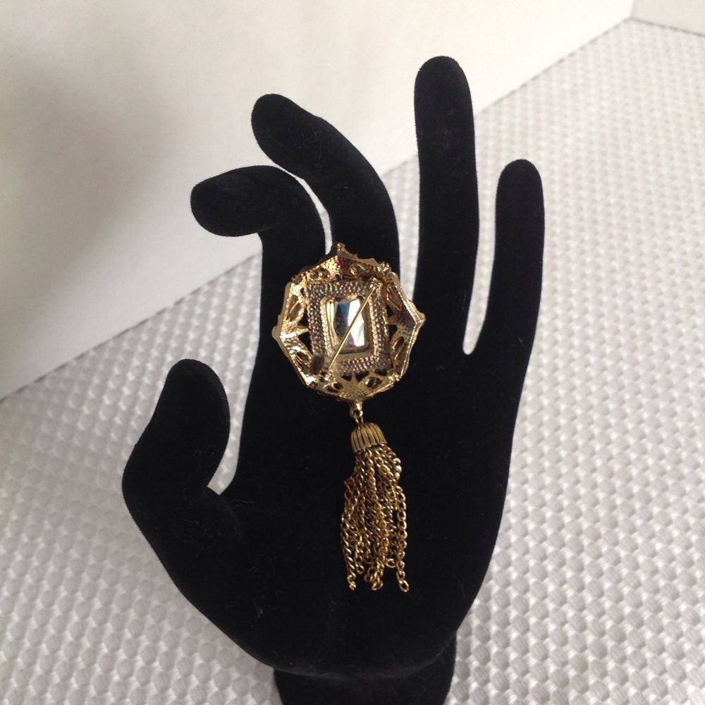 Vintage Purple Stone Brooch - Picture 3 of 5
